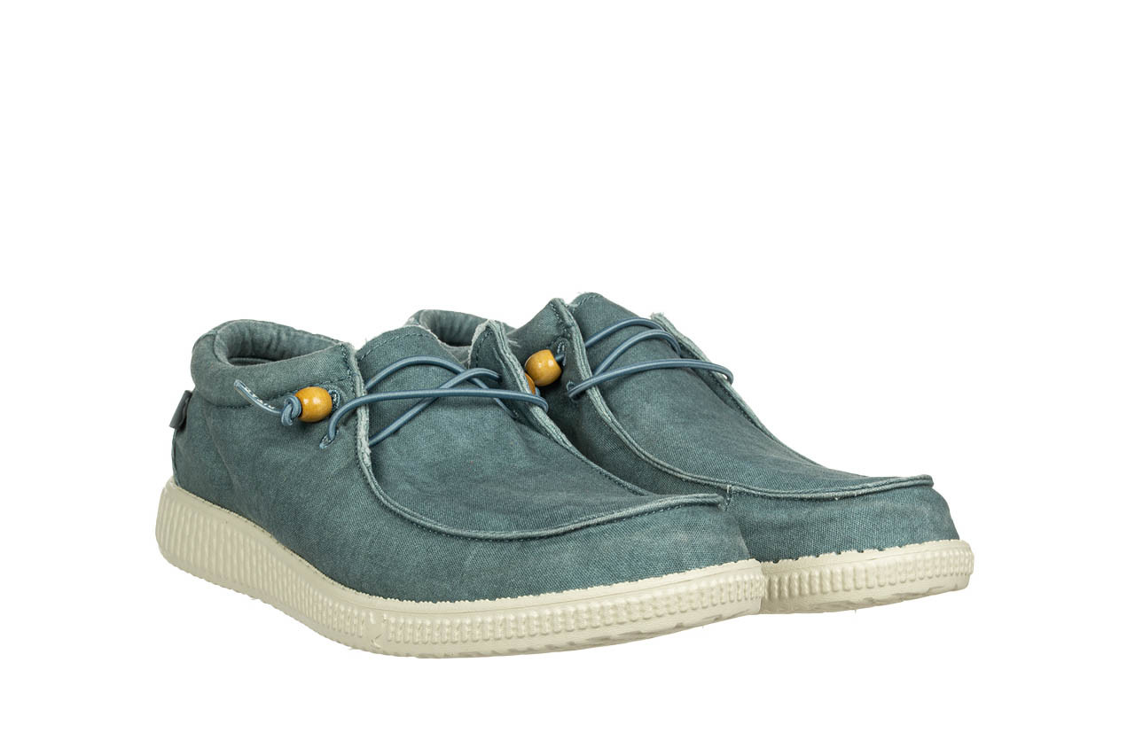 Półbuty walk in pitas wp150 wallabi washed aqua 003320, niebieski, materiał - walk in pitas - nasze marki 8