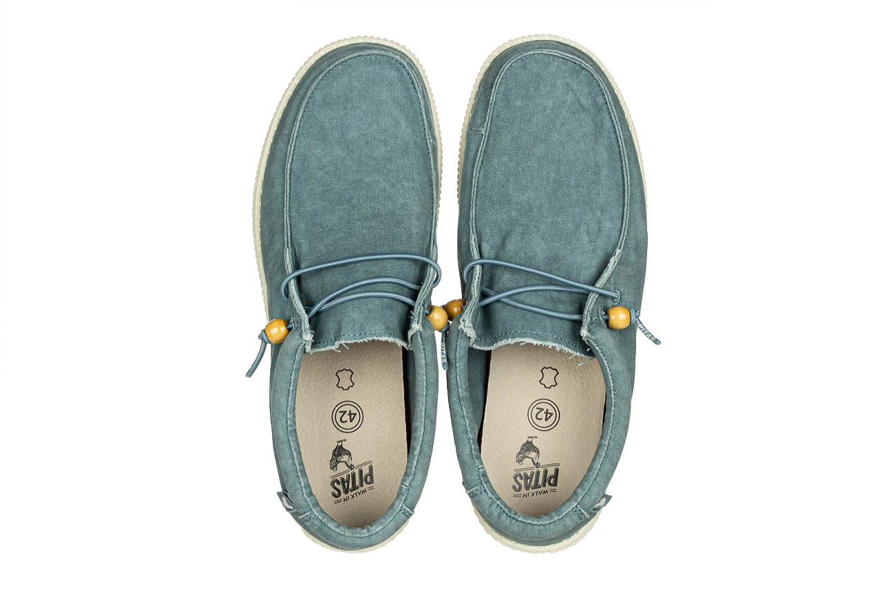 Półbuty walk in pitas wp150 wallabi washed aqua 003320, niebieski, materiał - codzienne / casualowe - półbuty - buty męskie - mężczyzna 11