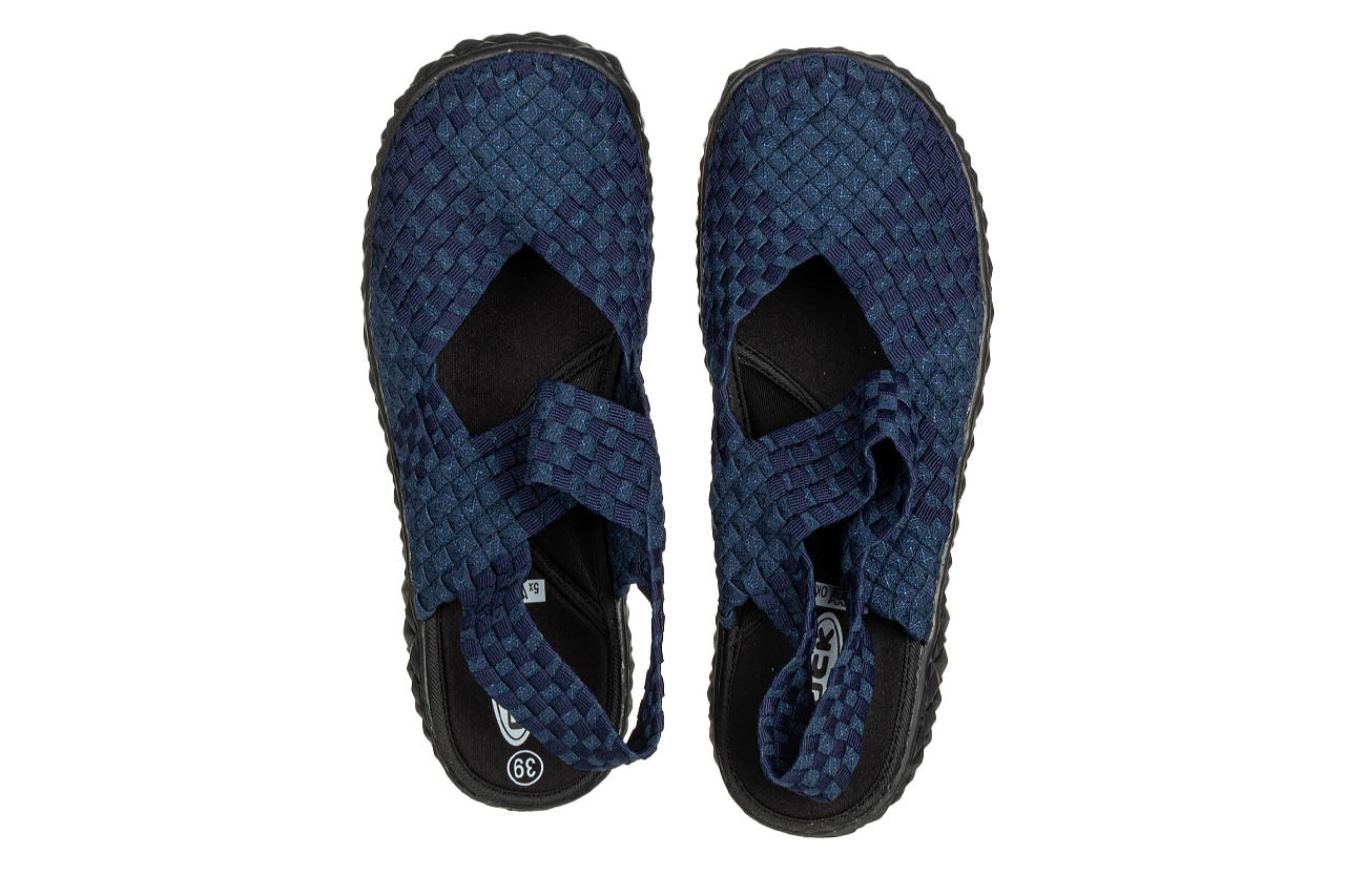 Sandały rock over sandal deep blue 032040, granatowy, materiał - sandały - buty damskie - kobieta 11