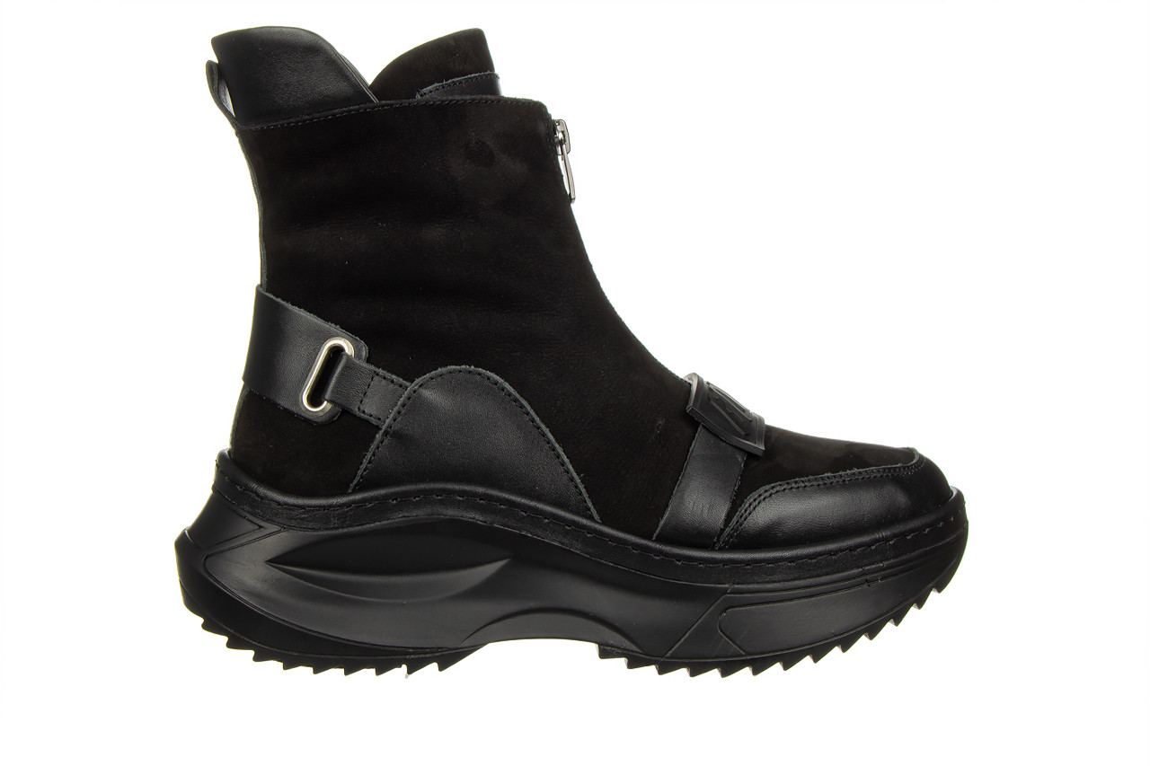 Botki bayla-161 194 688 01 60 black nubuck 161647, czarny, skóra naturalna - sale 12