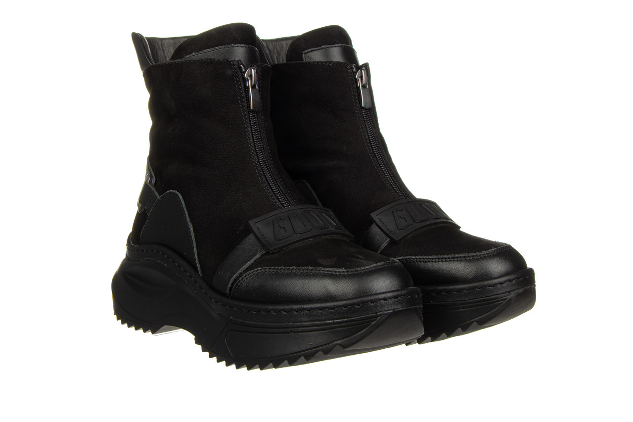 Botki bayla-161 194 688 01 60 black nubuck 161647, czarny, skóra naturalna - sale 13