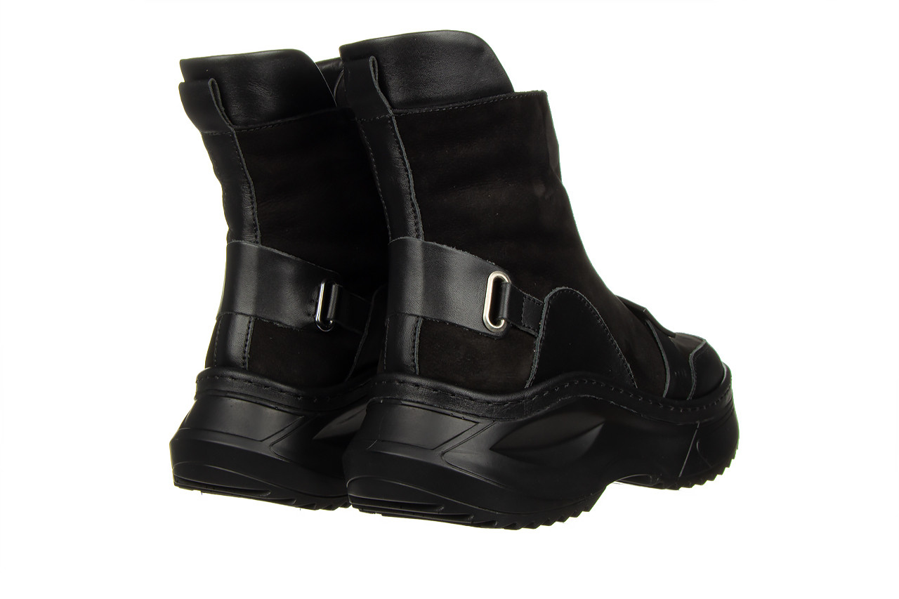 Botki bayla-161 194 688 01 60 black nubuck 161647, czarny, skóra naturalna - sale 15