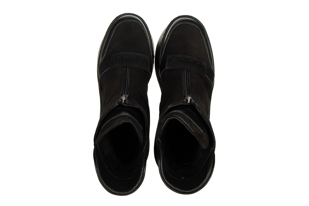 Botki bayla-161 194 688 01 60 black nubuck 161647, czarny, skóra naturalna - sale 16