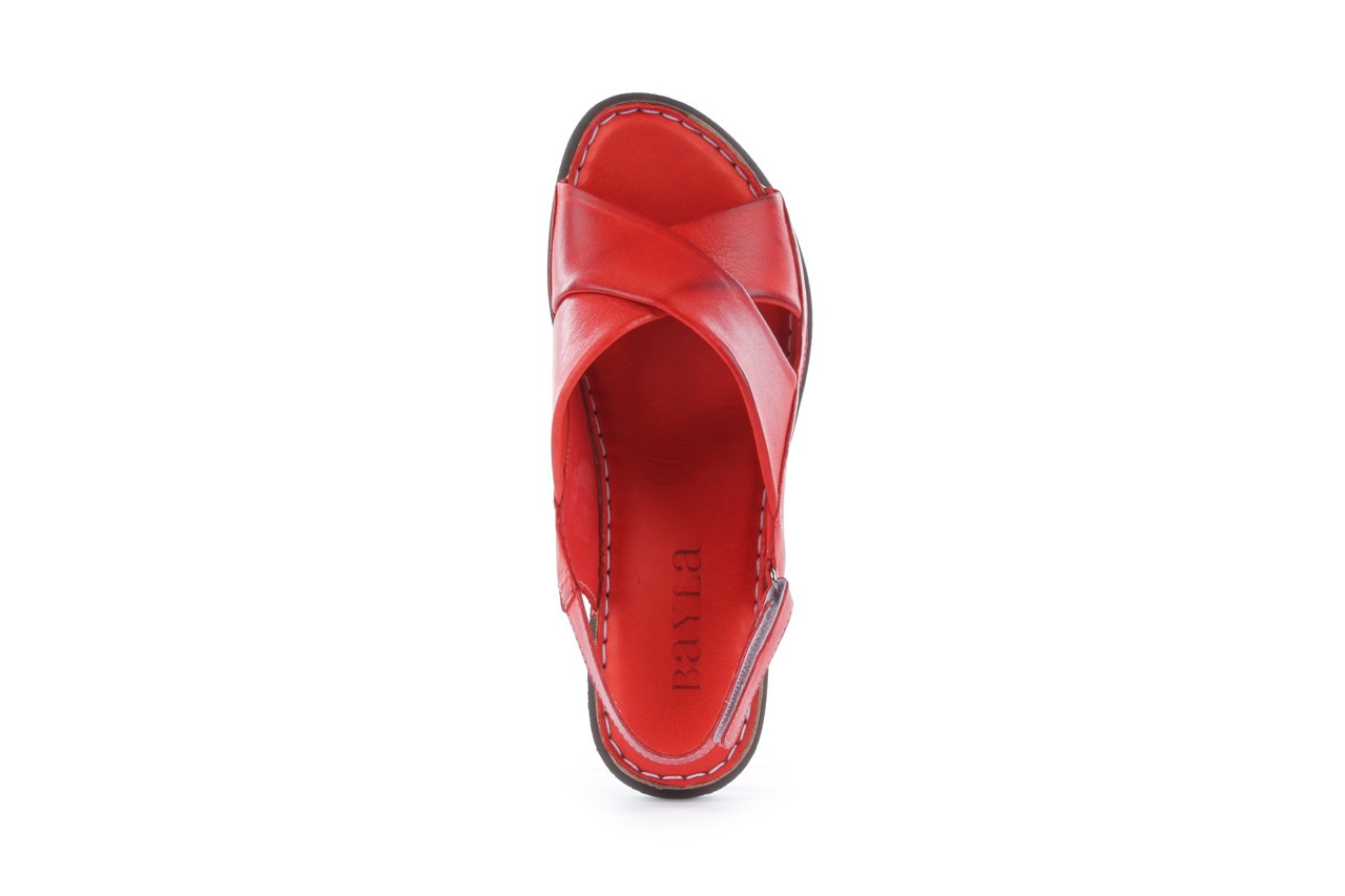 Sandały bayla-112 473-462-329 kirmizi - red , czerwony, skóra naturalna - bayla - nasze marki 11