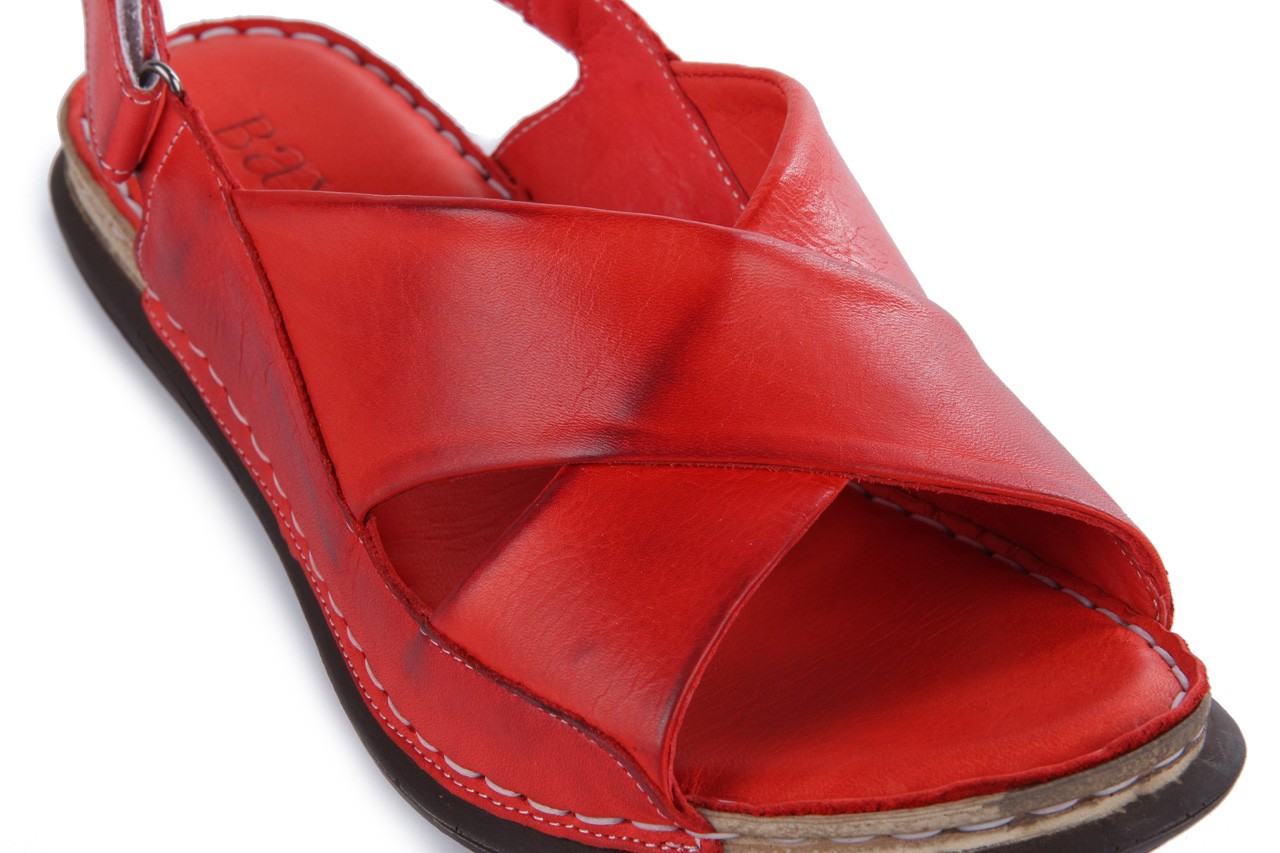 Sandały bayla-112 473-462-329 kirmizi - red , czerwony, skóra naturalna - bayla - nasze marki 12