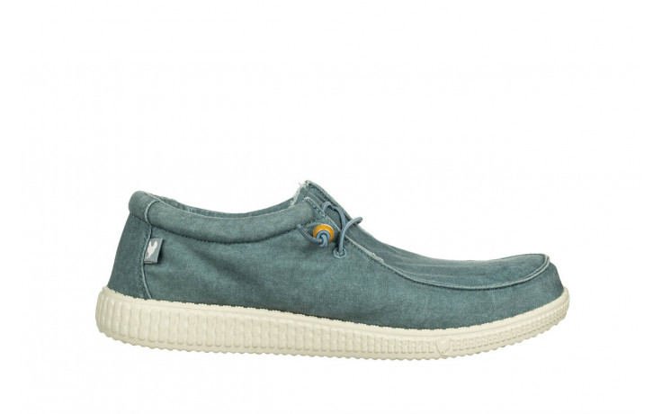 Półbuty walk in pitas wp150 wallabi washed aqua 003320, niebieski, materiał - buty męskie - mężczyzna