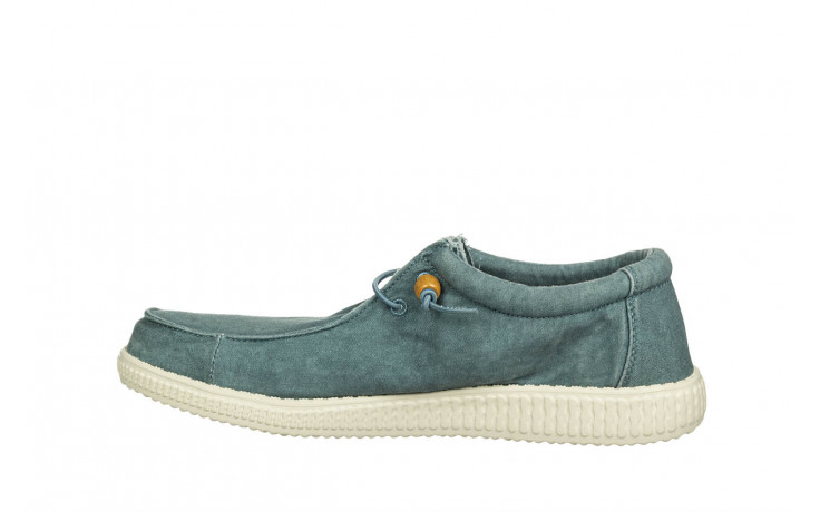 Półbuty walk in pitas wp150 wallabi washed aqua 003320, niebieski, materiał 2