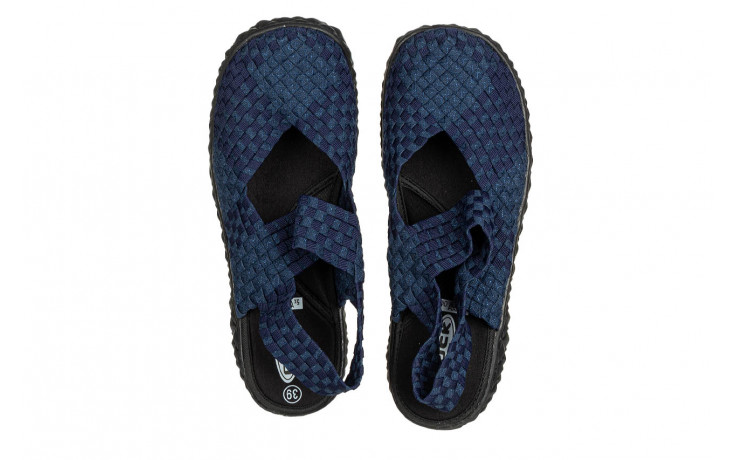 Sandały rock over sandal deep blue 032040, granatowy, materiał - sandały - buty damskie - kobieta 4