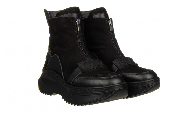 Botki bayla-161 194 688 01 60 black nubuck 161647, czarny, skóra naturalna - sale 3