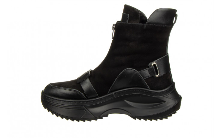 Botki bayla-161 194 688 01 60 black nubuck 161647, czarny, skóra naturalna - sale 4