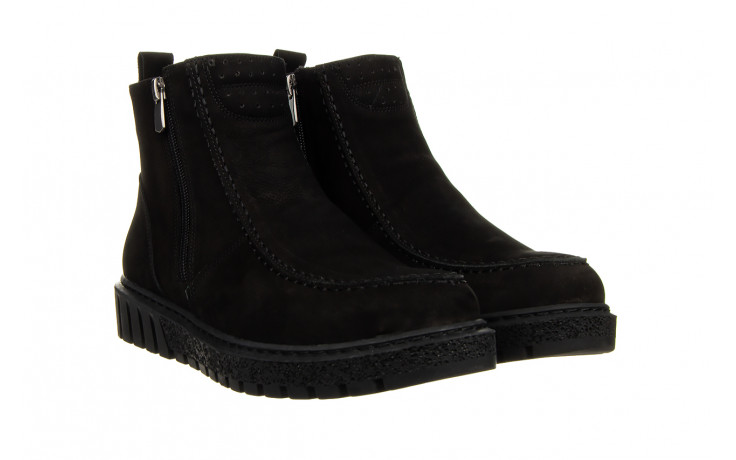 Botki bayla-161 191 425 black nubuck 161643, czarny, skóra naturalna  - sale 1