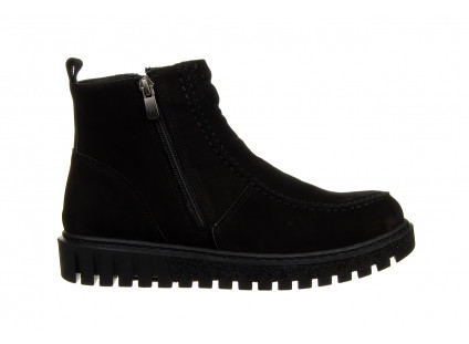 Botki Bayla-161 191 425 Black Nubuck 161643, Czarny, Skóra naturalna 