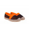 Espadryle Bayla-115 104130 Naranja, Czarny/ Pomarańczowy, Materiał 